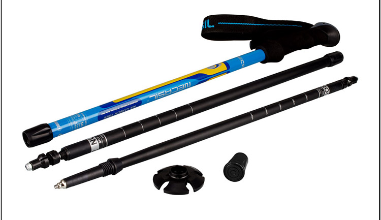 Yueying trekking cực telescopic ngoài trời gấp khúc carbon thiết bị cũ siêu nhẹ tay chống trượt 3 tay cầm thẳng của Trung Quốc - Gậy / gậy gậy xếp gọn