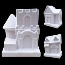 Hibao environmental protection pulp white embryo Castle Paper House childrens hand painting Diy painting new pulp money storage piggy bank