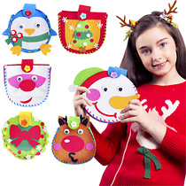 Xibao Christmas character Non-woven DIY backpack gift Old Man snowman kindergarten children handmade materials