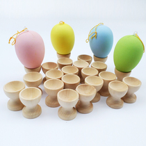 Hibao childrens simulation house DIY hand-painted eggs Easter solid wood egg glass toast children teaching toys