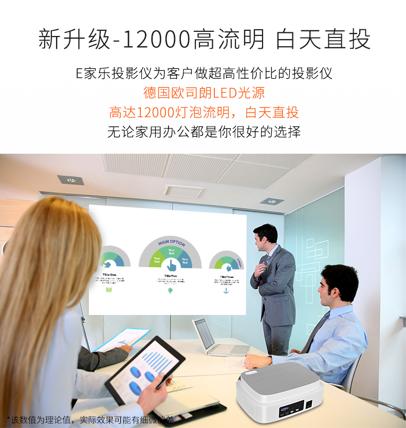 e Máy chiếu Jiale Q7 wifi không dây tại nhà rạp hát HD văn phòng 1080P điện thoại di động không dây với màn hình - Máy chiếu