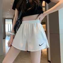 Nike Nike sports shorts mens and womens loose half pants wear running thin straight casual wide leg pants ins