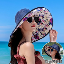 Hat Female Fisherman Hat Summer Oversized Brim Sun Hat Foldable Sun Hat Sun Protection UV Beach Hat