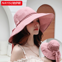 Fisherman hat Womens basin hat Sun visor Spring and summer large brim sunscreen UV protection fashion Korean version of the hat wild Japanese