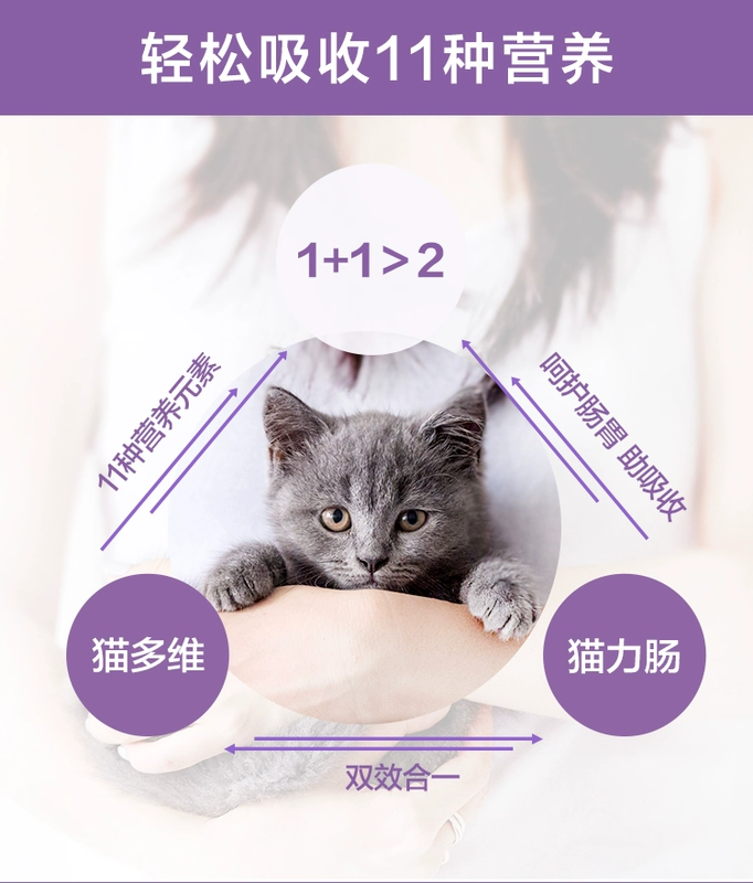 Wei Shi mèo đặc biệt vitamin tổng hợp cho thú cưng chế biến xúc xích mềm phân dinh dưỡng vitamin B - Cat / Dog Health bổ sung sữa cho chó biếng ăn