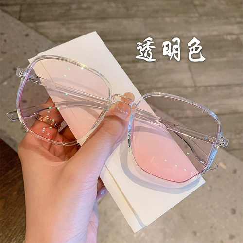 Румяна черная рама миопийские бокалы женщин могут быть оборудованы определенной корейской версией суперсветного лица, красная лицевая полигональная стойка для глаз