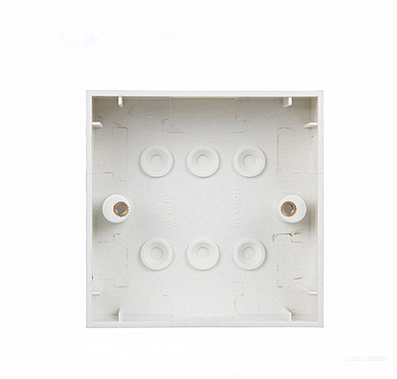 Hongyan ming installed 86 type bottom box PVC open box line box open line switch box Socket bottom junction box open box