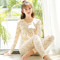 Cô gái Qiuyi Qiuku Suit Cô gái học sinh trung học Đồ lót ấm áp Cotton Học sinh trung học Mới Áo len cotton trẻ em lớn thời trang đồ bộ