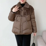 Бархатный пуховик для матери, куртка, в западном стиле, для среднего возраста