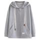 Plus size fat girl lazy style sweatshirt women's zipper hooded cardigan 200 pounds label coat loose casual top spring