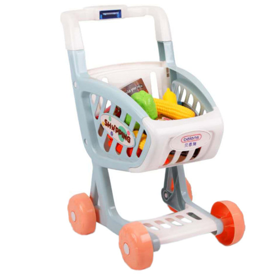 Bainshi baby simulation shopping cart toy play house girl supermarket large small trolley baby mini