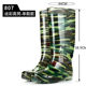 Spring and autumn high tube camouflage men's rain boots kitchen waterproof shoes non-slip shoes long tube canteen men's water shoes labor insurance shoes rubber shoes men