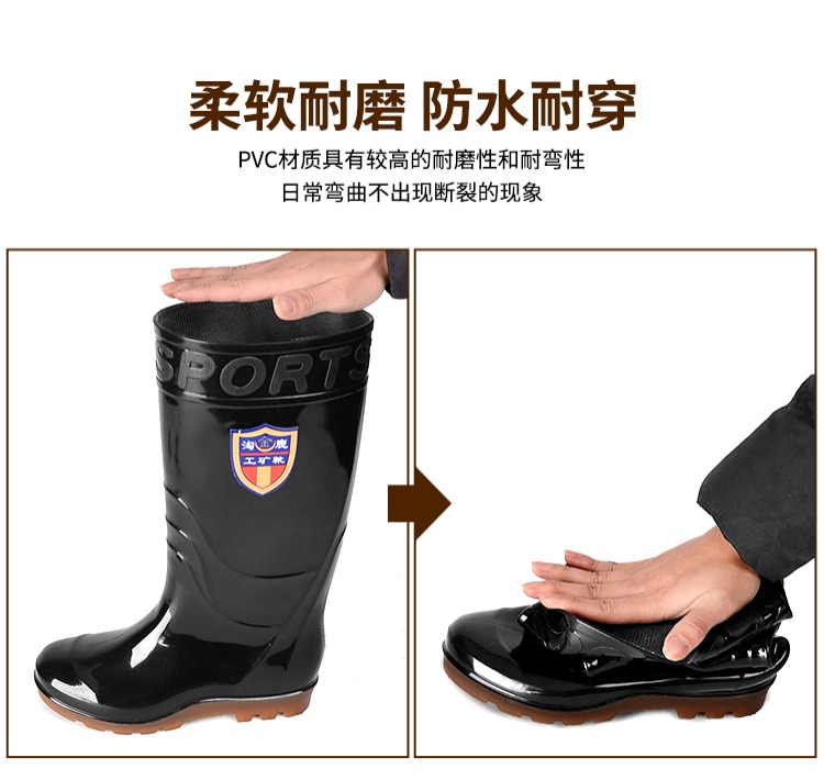 Của nam giới mùa xuân và mùa thu mưa khởi động ống thấp giày nước trong ống cao khởi động mưa khởi động không thấm nước không trượt cộng với nhung ấm nhà bếp khởi động giày cao su dép đi mưa