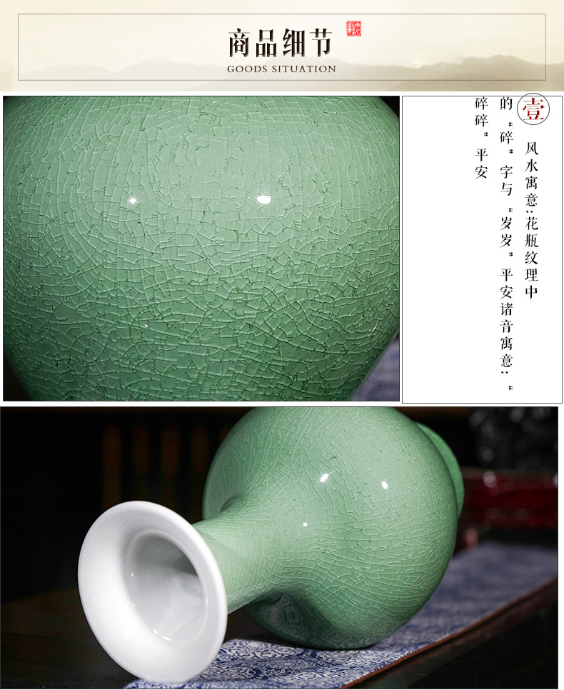 Jingdezhen ceramics manual archaize crackle vases, flower arrangement sitting room home wine ark, adornment handicraft furnishing articles