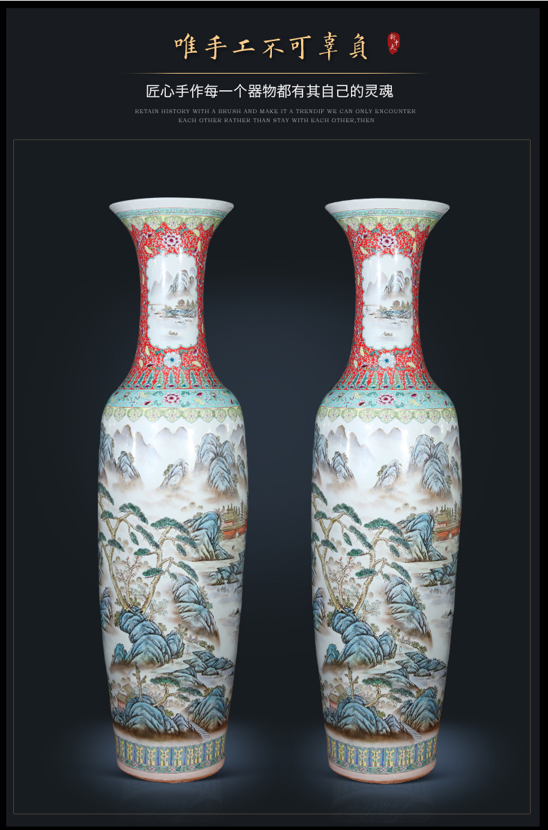 Jingdezhen hand - made ceramics of large vases, new Chinese style household large high place a super - large ornament