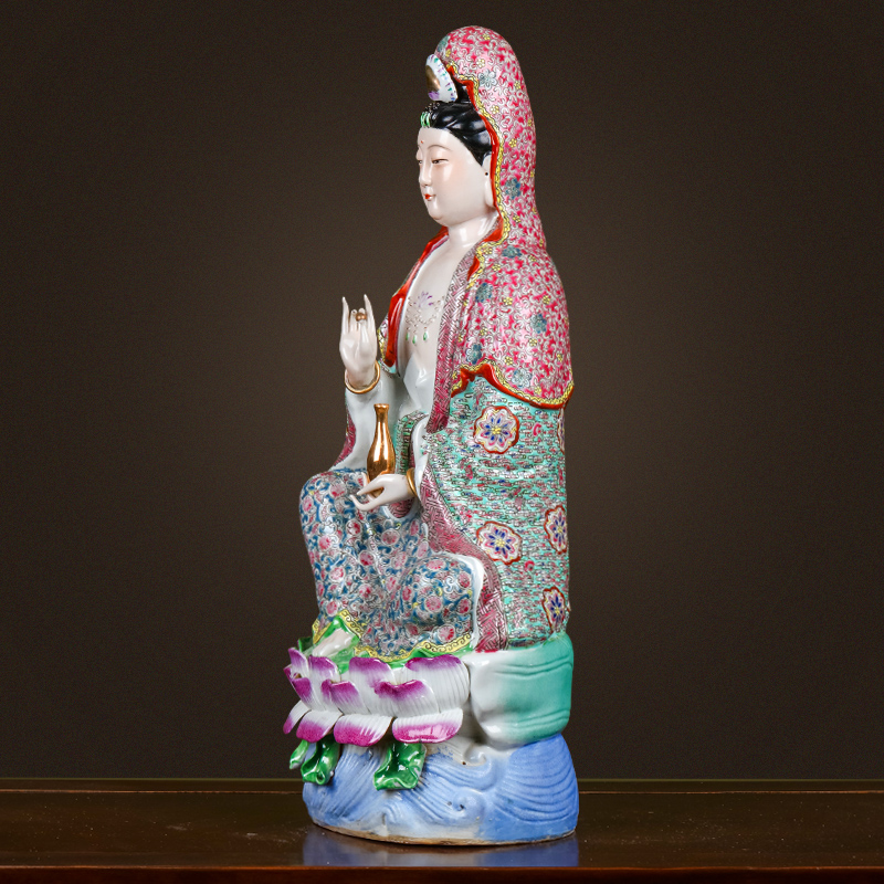 Jingdezhen ceramics primer of the south China sea guanyin Buddha enshrined furnishing articles at home sitting room with accessories avalokitesvara