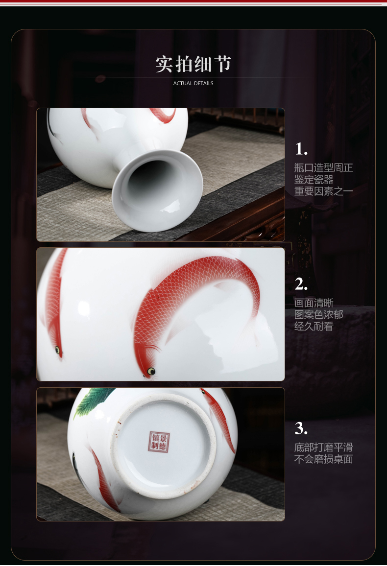 Jingdezhen ceramics powder enamel more vase furnishing articles year after year flower arranging new Chinese style living room home wine ark, adornment