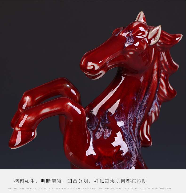 Ma jun porcelain of jingdezhen ceramics animal furnishing articles of the new Chinese style living room wine porch home decoration arts and crafts