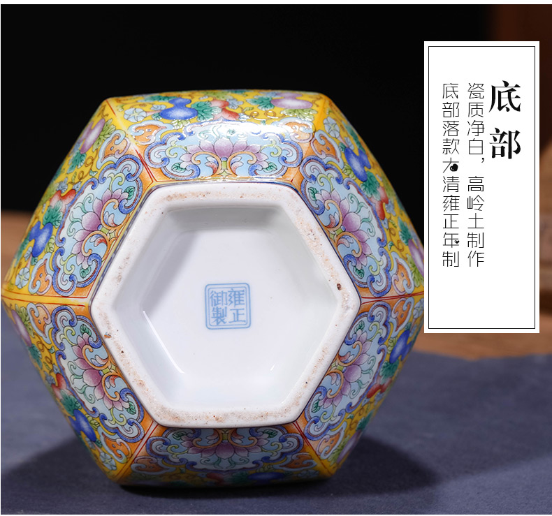 Jingdezhen ceramics live enamel antique vase of Chinese style household, sitting room porch place ornament