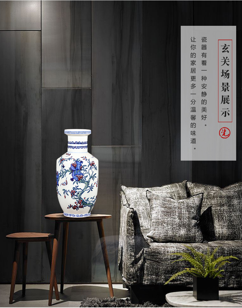 Jingdezhen ceramics imitation qianlong hand - made gourd of blue and white porcelain vases, sitting room of the new Chinese style household adornment furnishing articles