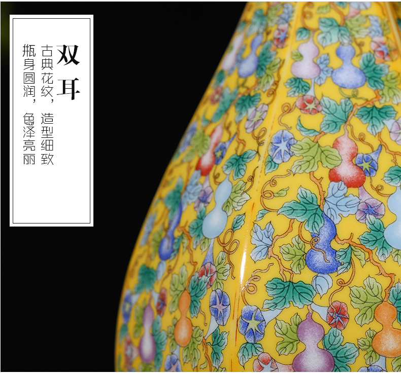 Jingdezhen ceramics live enamel antique vase of Chinese style household, sitting room porch place ornament