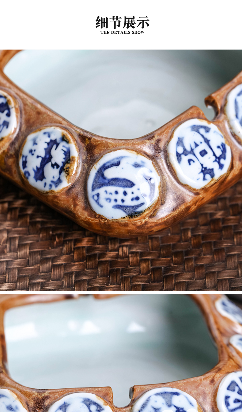 Chinese style restoring ancient ways of jingdezhen ceramics large ashtray creative move feng shui home sitting room office furnishing articles