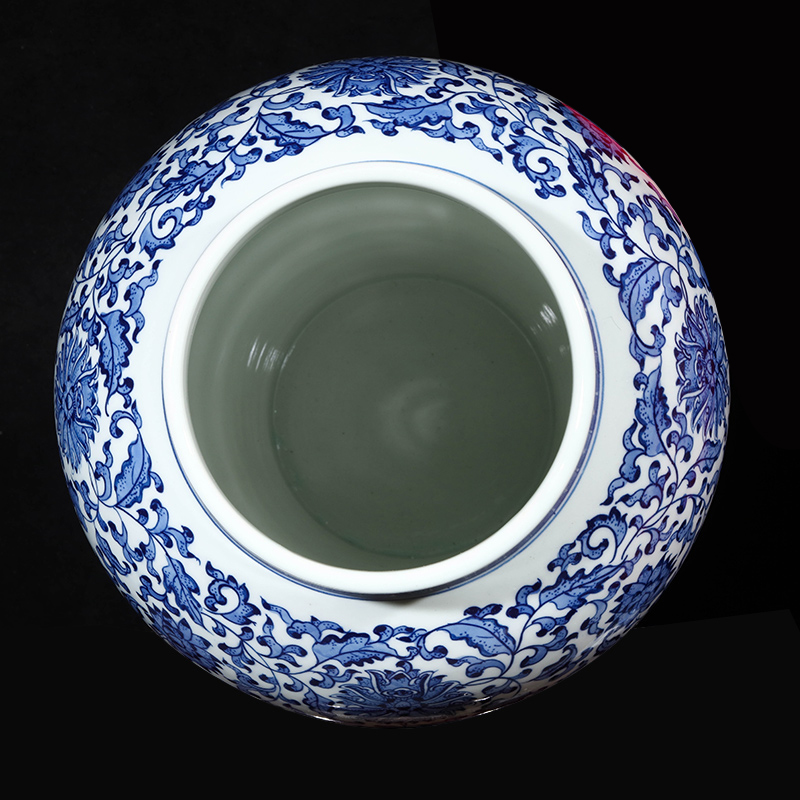 Antique hand - made porcelain of jingdezhen ceramics general tank storage tank furnishing articles of Chinese style porch sitting room adornment