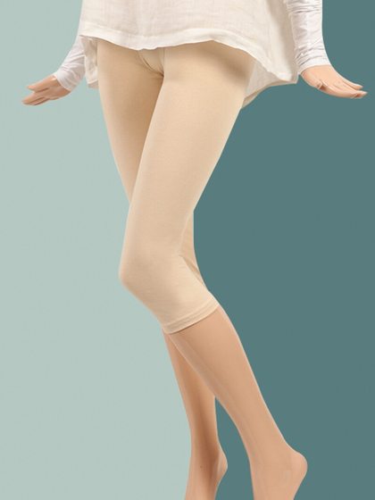 薄款棉质七分加裆打底裤高腰弹力加宽档免内裤可裸穿有大码五分女