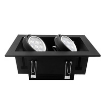 LED bicolor spotlight cob grid light single head three heads 7W12W20W clothing shop smallpox ceiling square bucket liner light