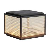 Solar waterproof pillar lamp courtyard gate pillar lamp outdoor garden lamp lawn lamp club villa wall lamp