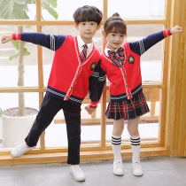 Kindergarten uniform sweater vest children British Academy style kindergarten primary and secondary school uniforms Spring and autumn class uniforms