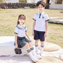 Kindergarten Garden Uniforms New Pure Cotton Short Sleeve Sports Suit College Yingren Teacher Customized Elementary School Uniforms