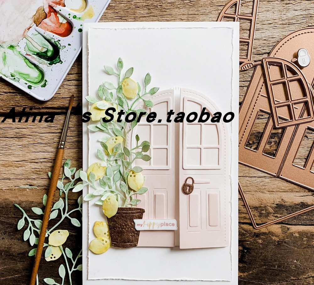 Cutting formwork DIY moulds cutting die greeting cards Scappbook Making tools doors and windows Potted plants