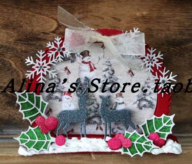Cutting template DIY templating cutting die greeting cards Scappbook Making tools round ball small deer