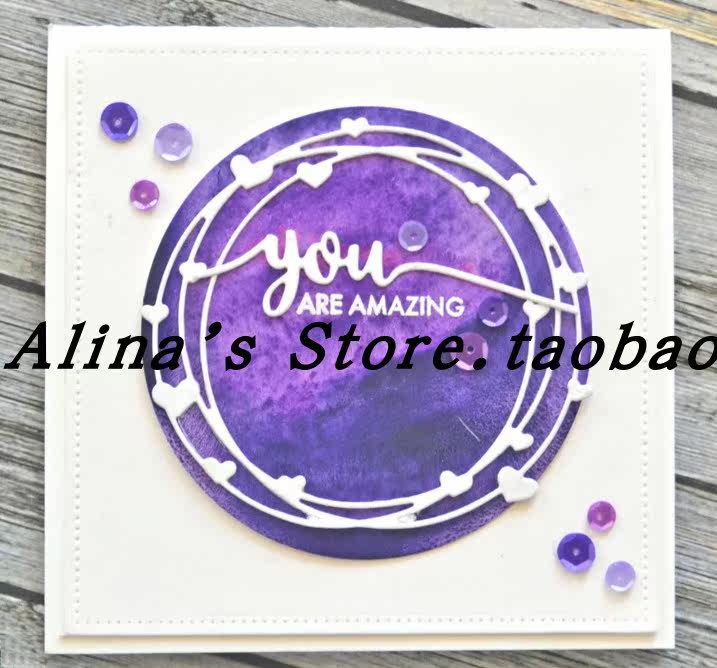 Cutting template DIY template cutting die greeting cards Scappbook Making tool Caring Circle