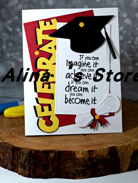 Cutting template DIY mold cutting die Greeting card album Scrapbook Making tool Graduation decoration