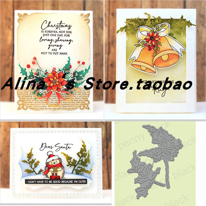 Cutting template DIY die cutting die card album Scrapbook making tool for two leaves