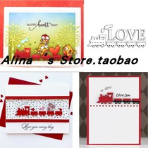 Cutting template DIY die cutting die card album Scrapbook making tool for caring train