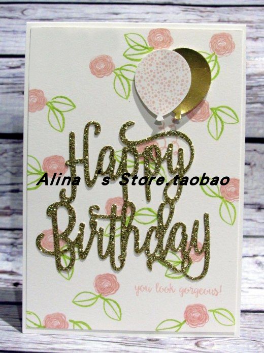 Cut template DIY template cutting die greeting card album Scrapbook production tool Happy birthday 