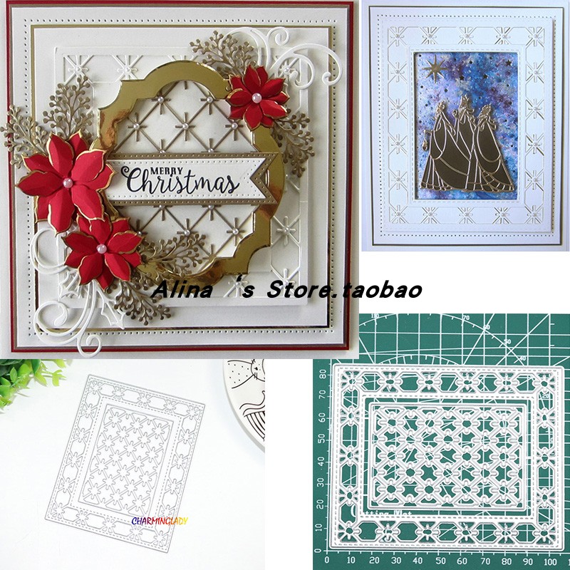 Cut template DIY template cutting die greeting card album Scrapbook Making tool Stars background box 