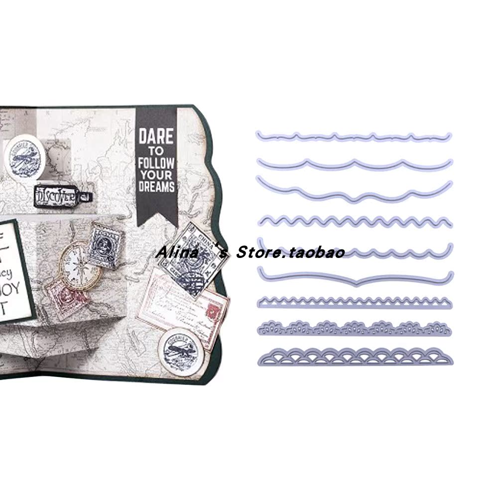 Cutting template DIY template cutting die card album Scrapbook making tool 9 lace