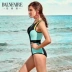 Áo tắm mới của phụ nữ Van Dean màu tương phản mỏng che bụng áo tắm một mảnh ngực nhỏ tập hợp đồ bơi phụ nữ bảo thủ - Bộ đồ bơi One Piece