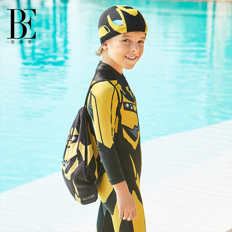 BE Van Der Ian Children Swimming Containing Bag Boys Sports Backpacks Cartoon Beach Holiday Casual Backpacks Draw Rope Bags