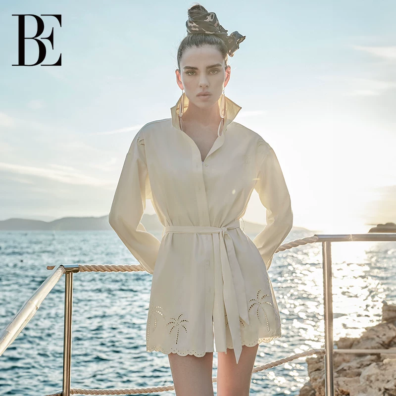 BE Fan De'an Huayang серия 2026 новое женское Vacation Shirt Wrap Skirt модная свободная лёгкая дышащая отпускная