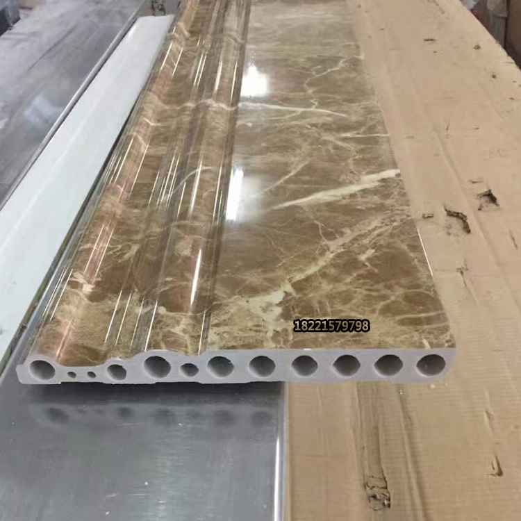 Imitation Marble Tech Stone Stone Plastic Skirting Board Waterproof Window Sleeve Ktv Skirting Factory Direct 15cm