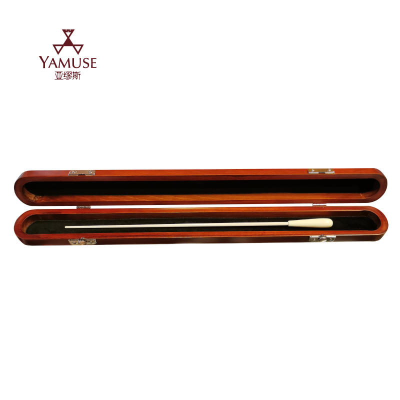 Real Body Shop] Conductor Music Gift 440mm Deep Brown Red Brown Log Pine Wood Solid Wood Baton Box