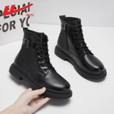 Warrior, Martens, демисезонные утепленные короткие сапоги на платформе, женские ботинки в английском стиле, женский стиль, коллекция 2023, в британском стиле, подходят для весны и осени