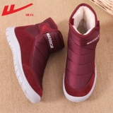 Зимняя женская хлопковая обувь с отстегивающейся спинкой, бархатная утолщенная хлопчатобумажная обувь для пожилых людей, теплая обувь для женщин среднего и пожилого возраста, непромокаемые зимние сапоги для матери для женщин.