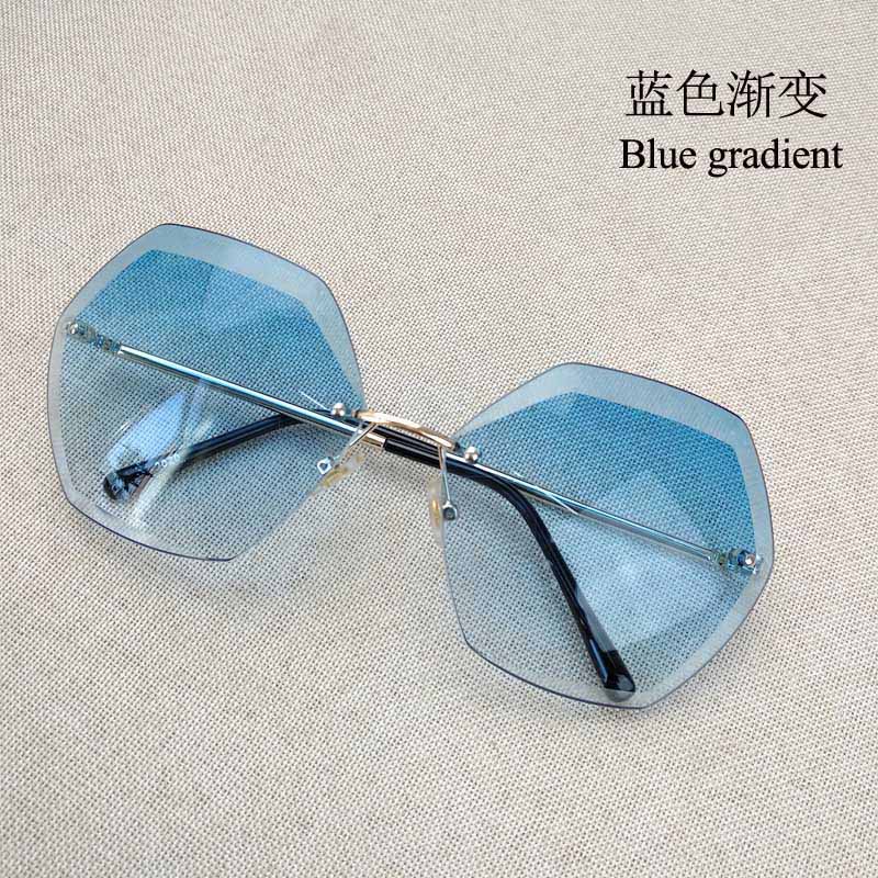 Tất cả Chen Meimei mới hộp lớn cắt kính râm nữ xu hướng đại dương mảnh kính mát đường phố kính bán buôn kính dior