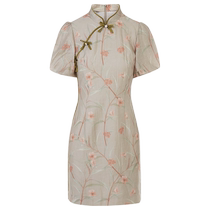 Rheinfleur new Chinese style national style buckle retro improved cheongsam temperament gentle daily 2023 summer new style